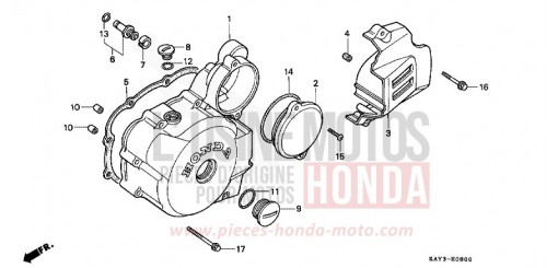 PANNEAU CARTER-MOTEUR G. NX125K de 1989